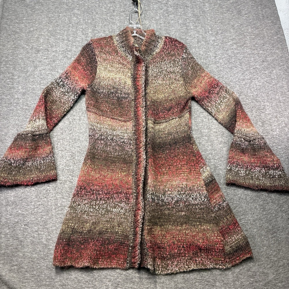 PrAna Amber Duster Snap Up Sweater Cardigan Sz M - Picture 2 of 10